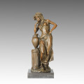 Klassische Bronze Skulptur Figur Dame Decor Messing Statue TPE-034